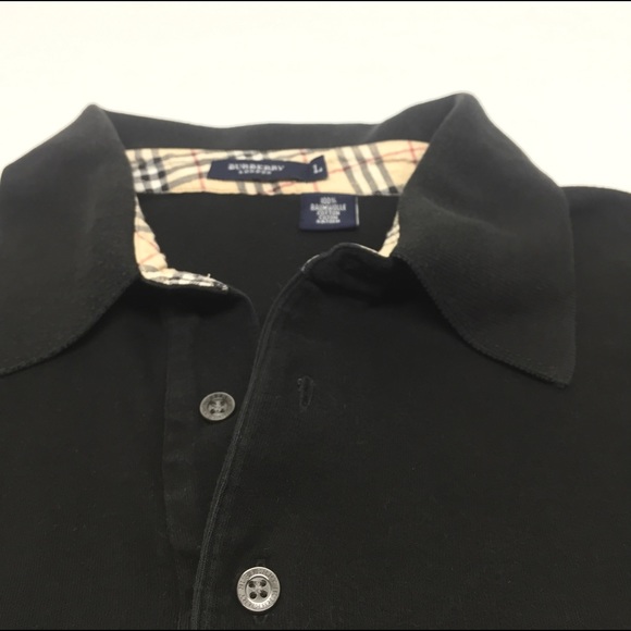 ❌SOLD❌ BURBERRY LONDON LONG SLEEVE POLO SHIRT SZ L - Picture 4 of 8